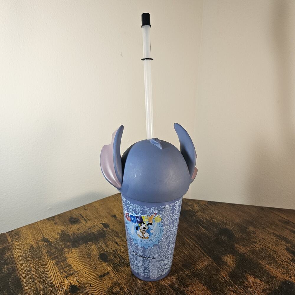 Stitch Tumbler Disney Parks Stitch Portraits Plastic Cup With Rose, Lid & Straw